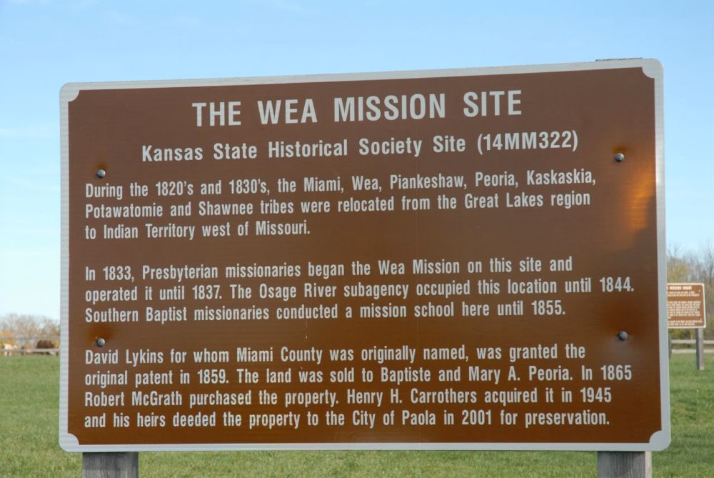 Sign that attests to the early presence of the Myaamia and our relatives in eastern Kansas.